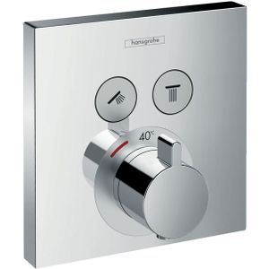 Hansgrohe ShowerSelect S Square inbouw douchekraan thermostaat chroom