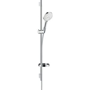 hansgrohe Raindance Select S doucheset 120 3jet met Unica'S Puro glijstang 90 cm en zeepschaal wit/chroom