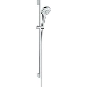 Hansgrohe Croma Select E Multi glijstangset met Croma Select E Multi handdouche EcoSmart 90cm met Isiflex`B doucheslang 160cm wit/chroom 26591400
