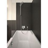 hansgrohe Croma Select E doucheset Unica'Croma Vario EcoSmart 9 l/min met Unica'Croma stang 65 cm, wit/chroom, 26583400