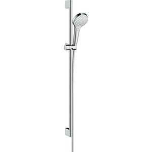 Hansgrohe Croma Select S Multi glijstangset met Croma Select S Multi handdouche EcoSmart 90cm met Isiflex`B doucheslang 160cm wit/chroom 26571400