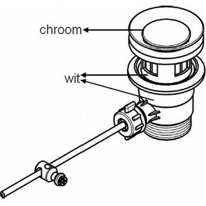 Hansgrohe waste garnituur 1 1/4 zonder sifon chroom