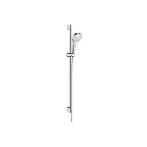 Hansgrohe Croma Select S Multi glijstangset met Croma Select S Multi handdouche 90cm met Isiflex`B doucheslang 160cm wit/chroom 26570400