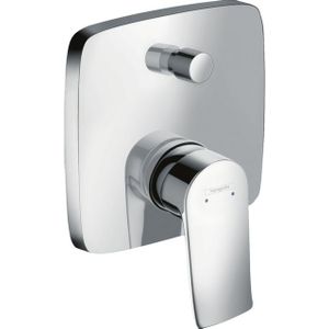 Hansgrohe Metris afdekset badkraan met zekerheidscombinatie chroom 31451000
