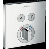 Hansgrohe ShowerSelect afbouwdeel voor inbouwmengkraan met 2 stopkranen voor 2 douchefuncties chroom 15768000