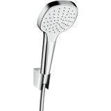 Hansgrohe Croma Select E PorterS badset met Croma Select E 1jet handdouche met wandhouder met Isiflex`B doucheslang 125cm wit/chroom 26424400