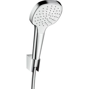 Hansgrohe Croma Select E PorterS badset met Croma Select E 1jet handdouche met wandhouder met Isiflex`B doucheslang 125cm wit/chroom 26424400