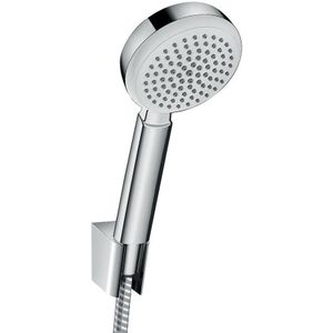 Hansgrohe Crometta 100 Porter`S badset met Crometta 100 1jet handdouche met wandhouder met MetaflexC doucheslang 125cm wit/chroom 26664400