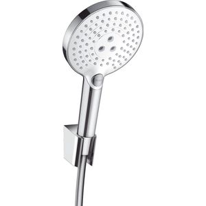 Hansgrohe Raindance Select S PortersS badset met S 120 3jet handdouche met wandhouder met Isiflex`B doucheslang 160cm wit/chroom 26721400