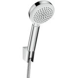 Hansgrohe Crometta 100 Porter`S badset met Crometta 100 Vario handdouche met wandhouder met MetaflexC doucheslang 125cm wit/chroom 26666400