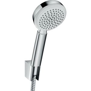 Hansgrohe Crometta 100 Porter`S badset met Crometta 100 1jet handdouche met wandhouder met MetaflexC doucheslang 160cm wit/chroom 26665400