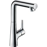 Hansgrohe Waterkraan Talis S (armatuur met uitloop hoogte 210, trekstangen-afvoergarnituur en zwenkuitloop 120°) chroom