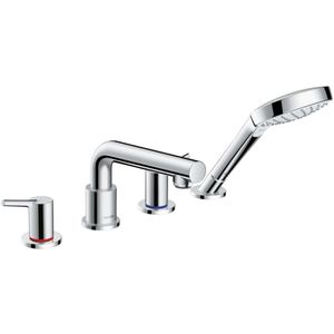 Hansgrohe - Talis S - Afdekset - Chroom - 4 Gats Badrandcombinatie