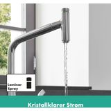 Hansgrohe Metris Select - Keukenkraan 320 met uittrekbare vuistdouche, chroom 14884000