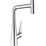 Hansgrohe Metris Select - Keukenkraan 320 met uittrekbare vuistdouche, chroom 14884000