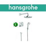 Hansgrohe Croma select e showerset compleet met ecostat e thermostaat chroom 27294000