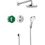 Hansgrohe Croma select s showerset compleet met ecostat s thermostaat chroom 27295000