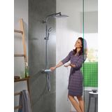 Crometta - Duschsäule e 240 Showerpipe mit Thermostatbatterie, EcoSmart 9 l/min, verchromt 27281000 - Hansgrohe