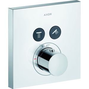 AXOR Showerselect square afdekset thermostaat met stopkraan voor 2 functies chroom 36715000