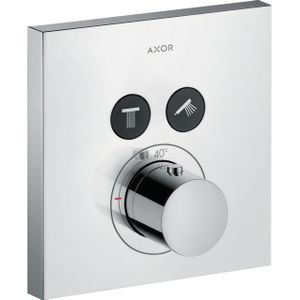 AXOR Showerselect square afdekset thermostaat met stopkraan voor 2 functies chroom 36715000