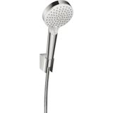 Hansgrohe Crometta vario porter doucheset ecosmart met slang 160cm wit chroom 26694400