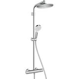 Hansgrohe Crometta S240 Vario Showerpipe douchesysteem thermostaat hoofddouche Crometta S 240 Rain douchearm lengte 350 mm Crometta Vario handdouche doucheslang chroom 26781000