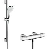 Hansgrohe Crometta freistehendes Brausesystem mit Vario-Brausegarnitur 65 cm und Thermostatbatterie Ecostat 1001 CL