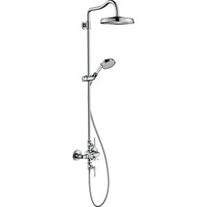 AXOR Montreux Showerpipe mit Thermostat und Kopfbrause 240 1jet Chrom, 16572000