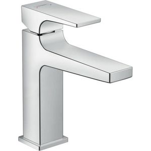 hansgrohe Metropol Einhebel-Waschtischmischer 110 mit Hebelgriff und Zugstangen-Ablaufgarnitur Chrom, 32506000