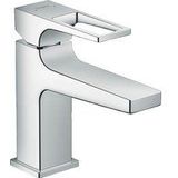 hansgrohe Waterkraan Metropool (armatuur met uitloop hoogte 100 mm en push-open afvoergarnituur, lange uitloop 127mm) chroom