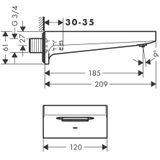 hansgrohe Metropol badinloop, chroom