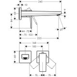 Hansgrohe Metropol inbouw wastafelkraan Chroom