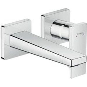 hansgrohe Metropol ééngreeps wastafelmengkraan afbouwdeel met voorsprong 165 mm en afvoerplug chroom, 32525000