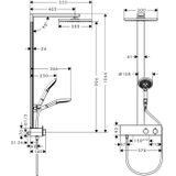 Hansgrohe Raindance E 300 thermostatische tablet regendoucheset 35 cm glanzend chroom