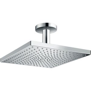 Hansgrohe Raindance E Square hoofddouche E300 1jet met plafondbevestiging 10cm 30x30cm EcoSmart chroom 26251000