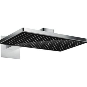 Hansgrohe Rainmaker select 460 1 jet hoofddouche wanduitvoering zwart glas