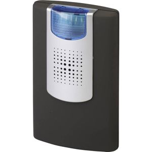 Heidemann Draadloze ontvanger HX Flashlight (alleen ontvanger, antraciet, max. bereik 200 m, volume 4-traps instelbaar tot 90 dB 8 melodieën instelbaar, bel, deurbel) 70873