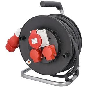 as - Schwabe Baustellen-Kabeltrommel - 20m - CEE Stekker 400V - H07RN-F 5G2,5 - IP44