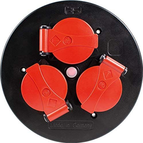 AS Schwabe - 10565 - Stopcontactinzetstuk - IP44 - 3 Geaarde Stopcontacten
