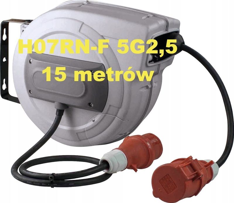 Automatischer cee Kabelaufroller für außen 15m H07RN-F 5G2,5 IP44