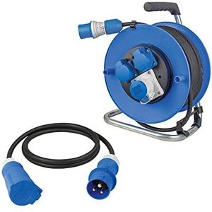 as - Schwabe Outdoor Duo Set - CEE Outdoor-Kabeltrommel - 25 m - IP44 - Gummilschlaucheitung