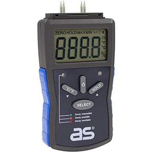 as - Schwabe 24103 Vochtmeter voor Hout en Bouwmaterialen, Blauw