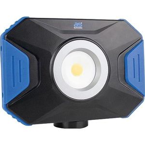 as - Schwabe Acculine Flex LED-Strahler 20 W, Mobiler LED-Baustrahler mit Standfuß, Schwenkbare Aussenleuchte I LED-Spot I LED-Leuchten Außen-Lampen, LED-Beleuchtung, IP54, Schwarz, Blau, 46361