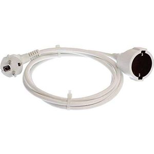 as - Schwabe Kunststoff-Verlängerung – 10 m PVC-Leitung mit Schutzkontaktstecker & Schutzkontaktkupplung – 230 V / 16 A Schuko-Verlängerungskabel mit Kunststoffummantelung – IP20 – Weiß I 51011