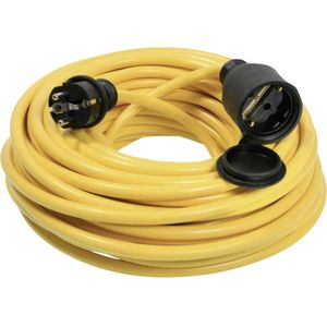 as - Schwabe Verlengkabel 15 m - 230 V, 16 A geaarde stekker - outdoor stroomverlengkabel - verlenging voor buiten - K35 AT-N07V3V3-F 3G2,5 - IP44 - Made in Germany, geel, 60342