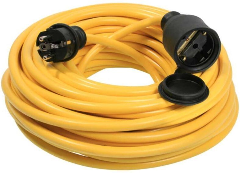 Verlengsnoer - Geel - 25 m - IP44 - 3G2,5 mm