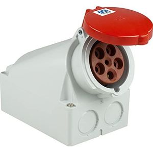 CEE Wandcontactdoos - 400V/63A/5-polig - Spatwaterdicht - IP44