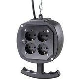 AS Schwabe 60971 8-voudig Stopcontactsplitter Zwart