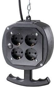 AS Schwabe 60971 8-voudig Stopcontactsplitter Zwart