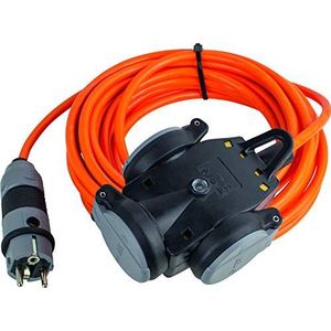 as - Schwabe Schukoultra Verlengkabel bouwplaatskabel Poleyur kabel H07BQ-F 3G1,5 oranje zwart 230 V 16 A IP54 stof- en spatwaterdicht